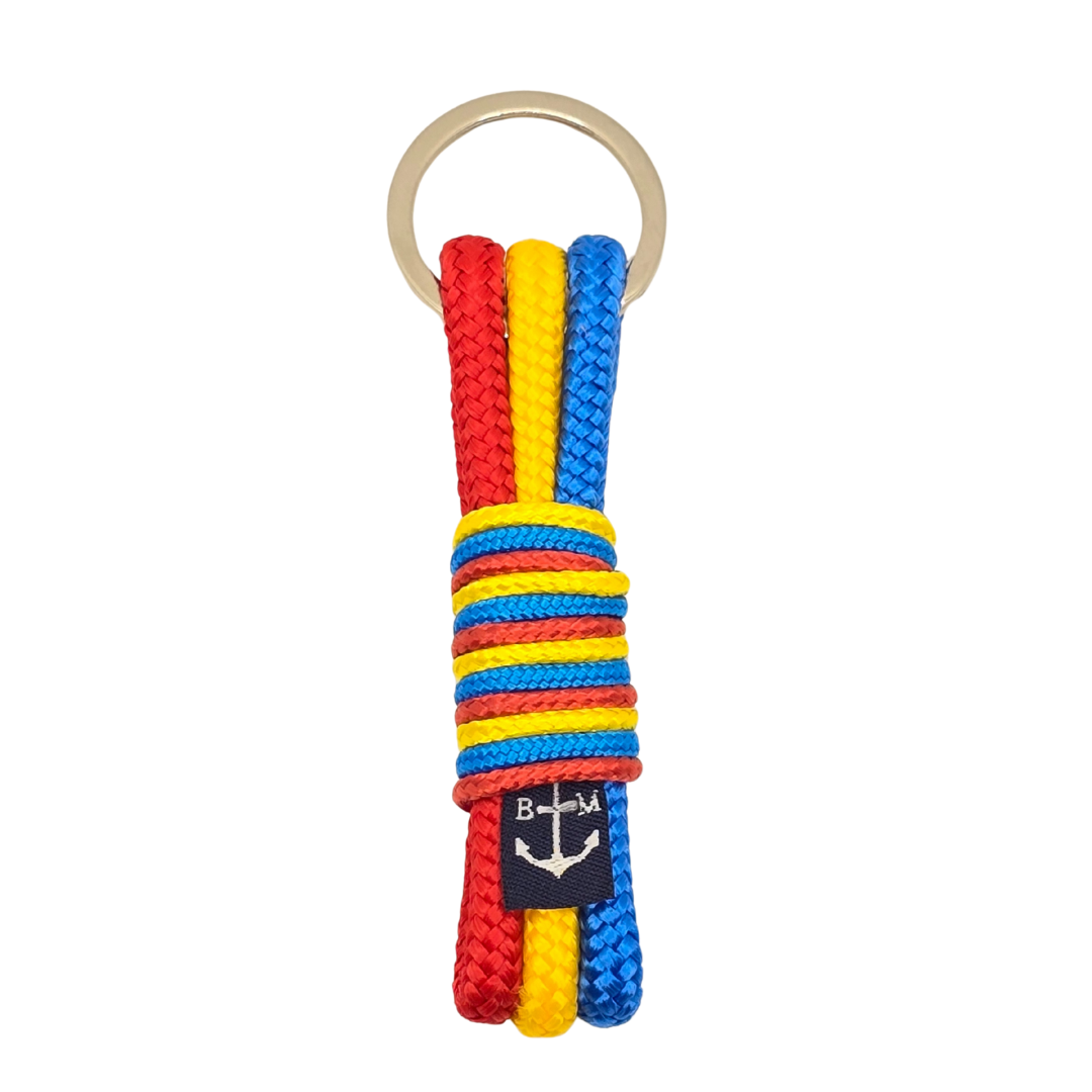 Romanian Flag Keychain – Black/White by Bran Marion