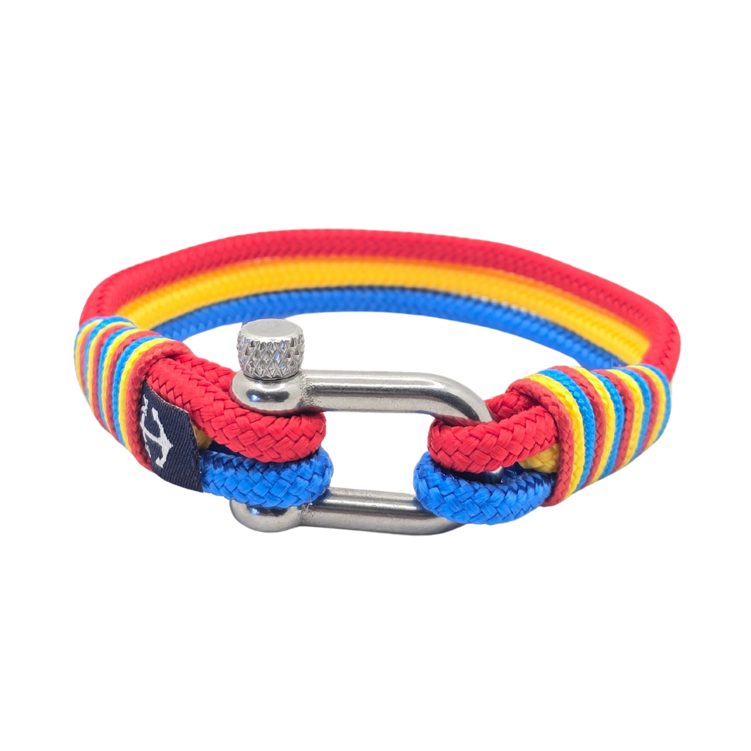Romanian Flag Sailor Bracelet – Multicolor by Bran Marion