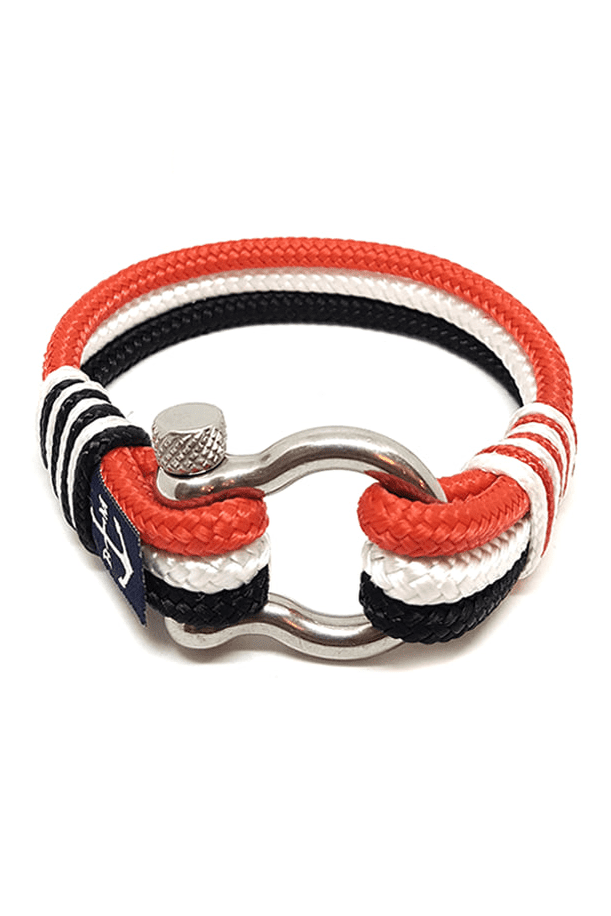 Seaman Nautical Bracelet – Red/White/Black by Bran Marion