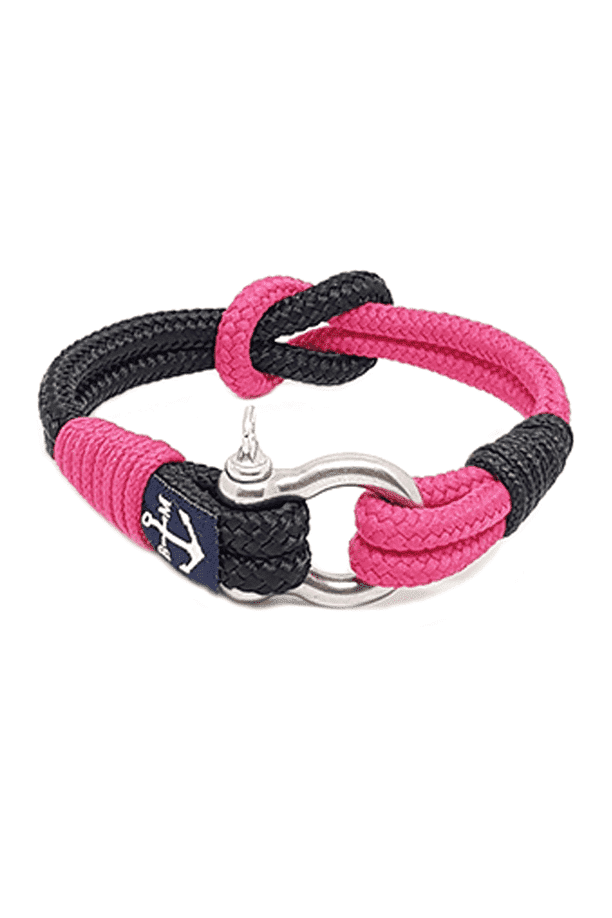 Ralegh Nautical Bracelet – Pink/Black by Bran Marion