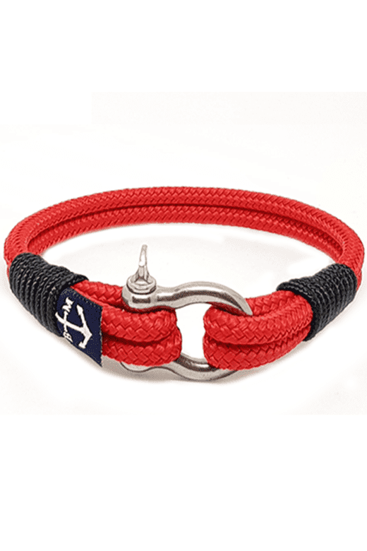Blake Nautical Bracelet – Red/Black by Bran Marion