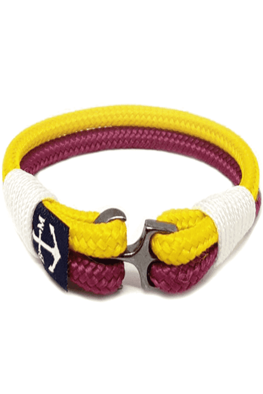Yellow and Burgundy Nautical Bracelet – Yellow/Burgundy by Bran Marion