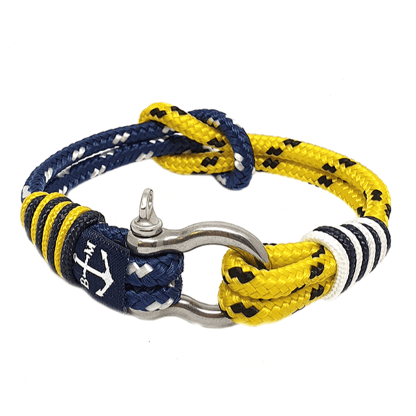Rock of Cashel Nautical Bracelet – Blue/Yellow by Bran Marion