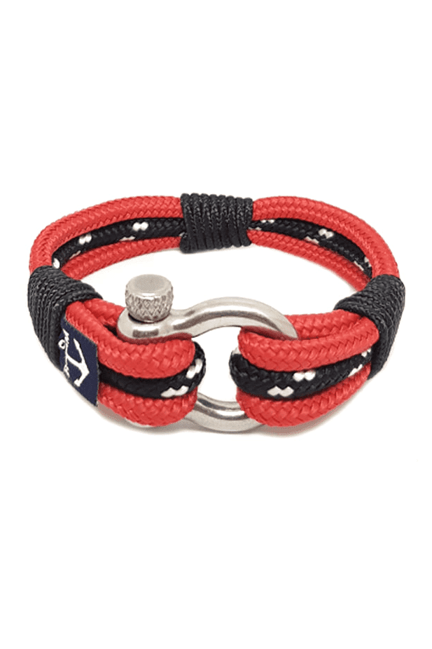 Roisin Nautical Bracelet – Red/Black by Bran Marion