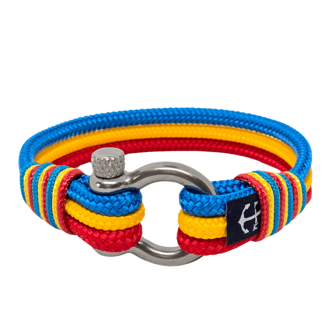Romanian Flag Nautical Bracelet – Blue by Bran Marion