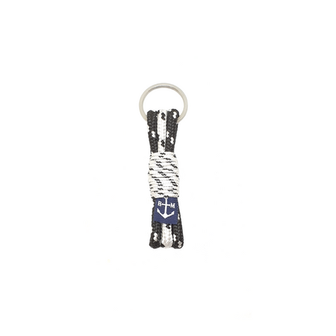 Dotted Black and White Handmade Keychain by Bran Marion