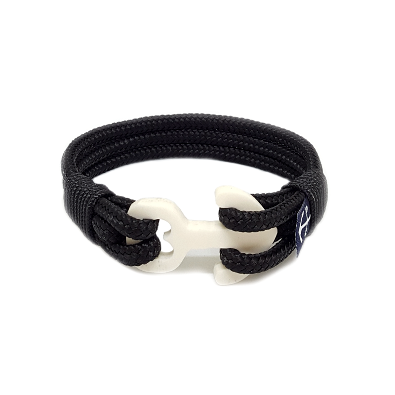 Black Wood Anchor Nautical Bracelet by Bran Marion