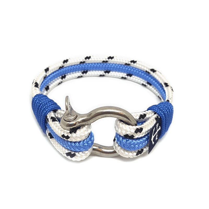 Dotted White and Blue Nautical Bracelet