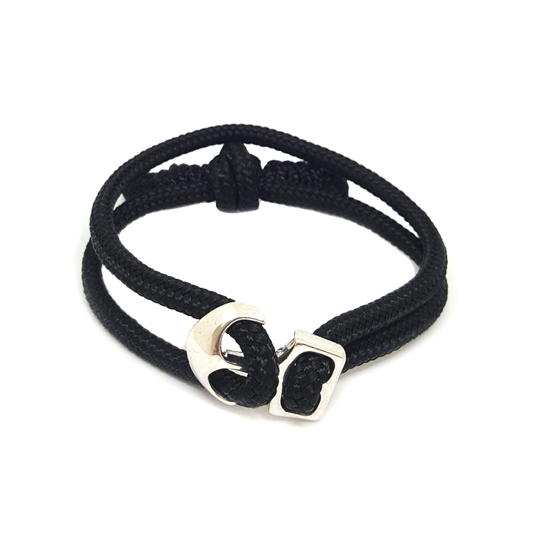 Bran Marion Black Nautical Anklet