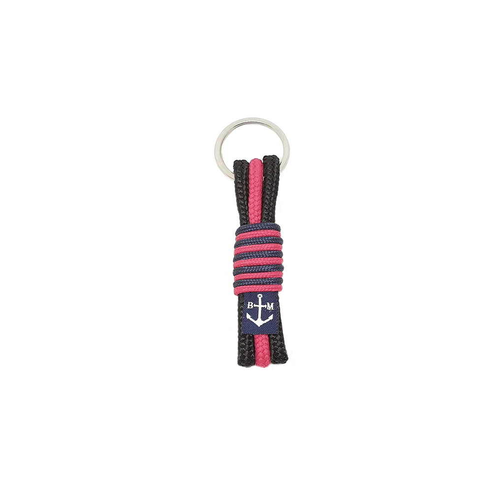 Black and Pink Handmade Keychain by Bran Marion