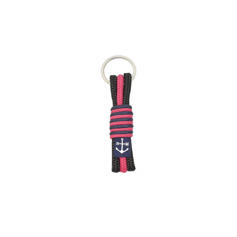 Black and Pink Handmade Keychain by Bran Marion