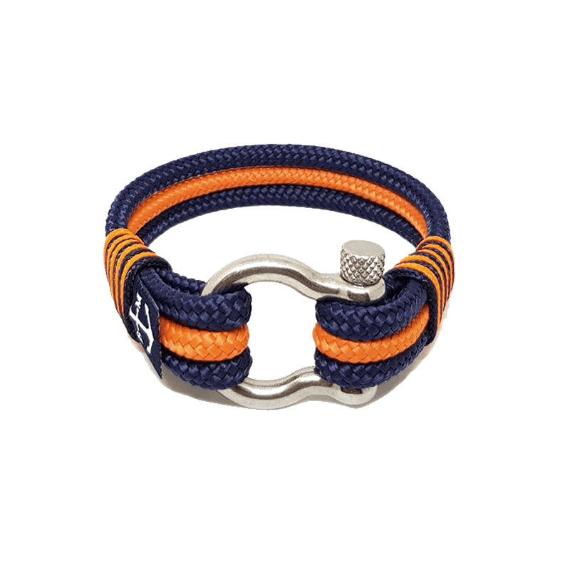 Dark Blue & Orange Nautical Bracelet