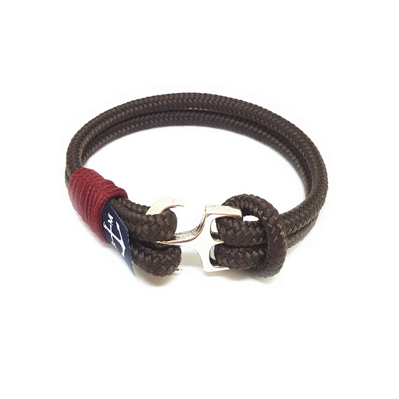 Bran Marion Brown and Burgundy Nautical Anklet