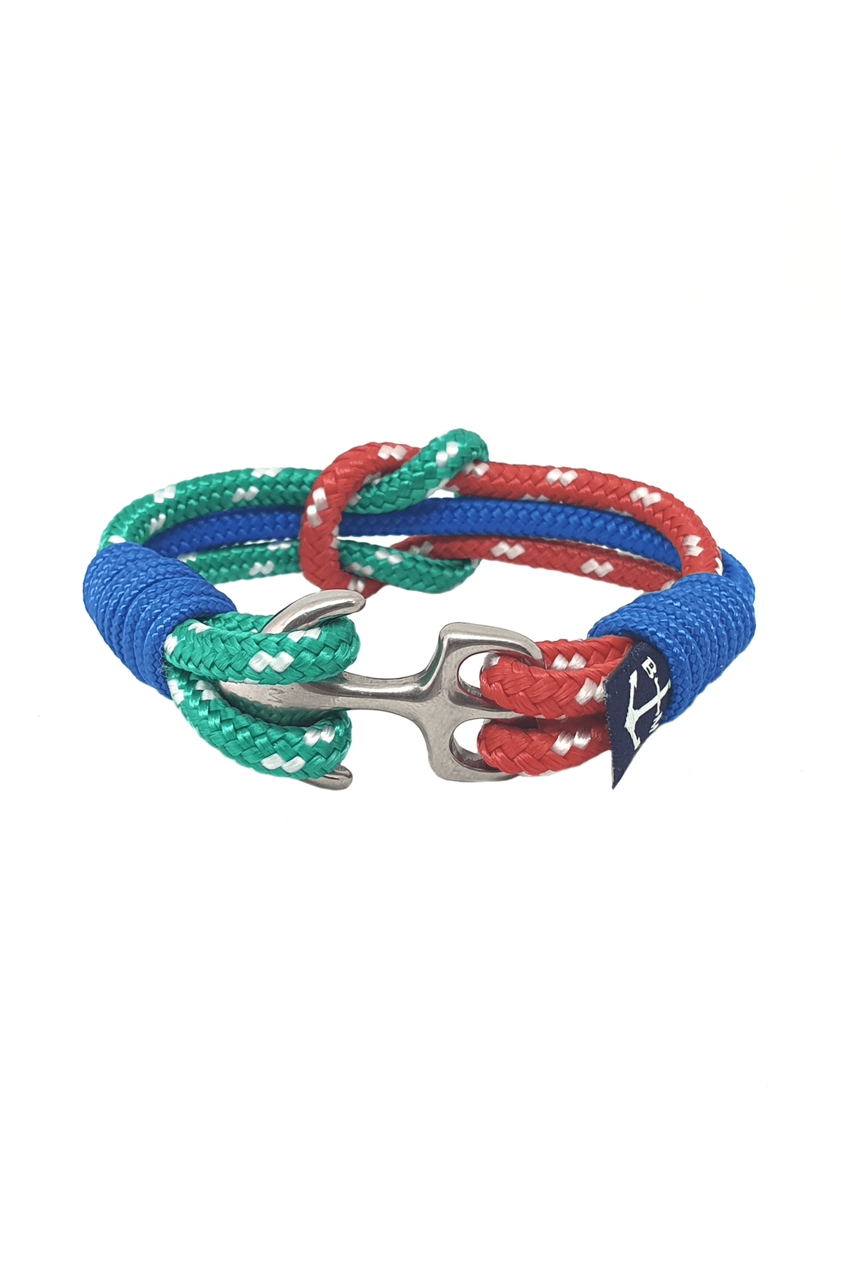 Tassos Nautical Bracelet – Red/Green/Blue by Bran Marion