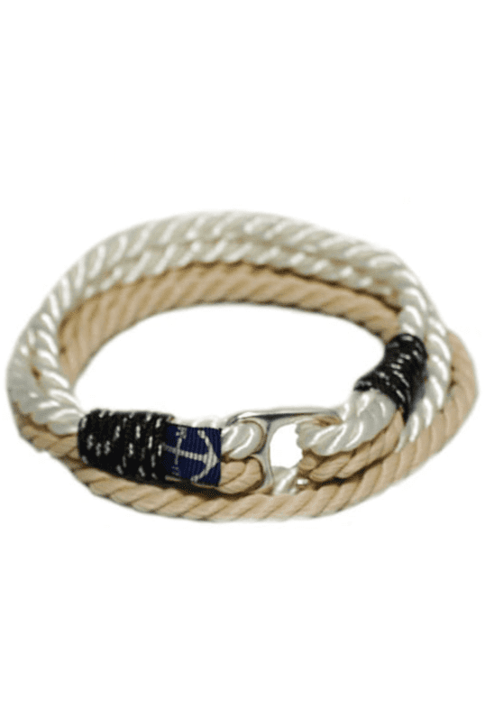 Brooke Nautical Bracelet – White/Beige by Bran Marion