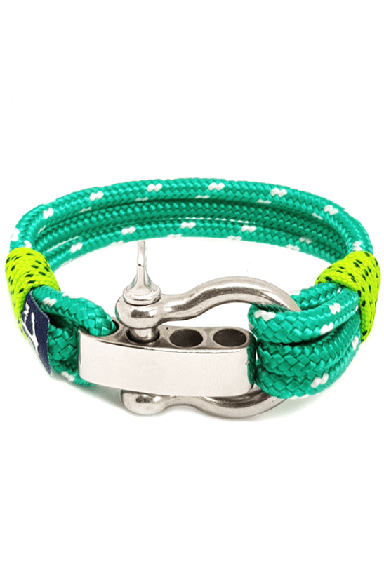 Adjustable Shackle Green Nautical Bracelet – Green by Bran Marion