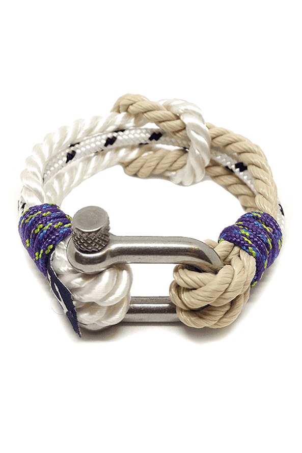 Twisted Rope Nautical Bracelet – White/Classic by Bran Marion