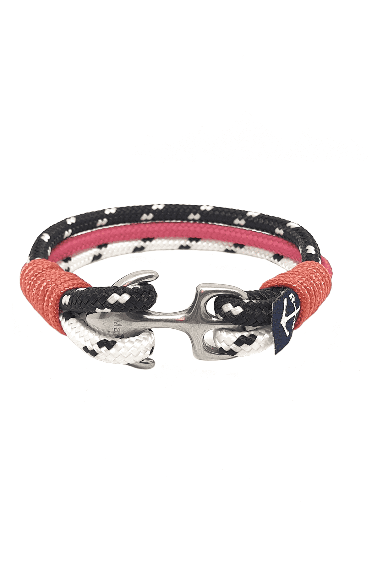 Pancras Nautical Bracelet – Red/Black/White by Bran Marion