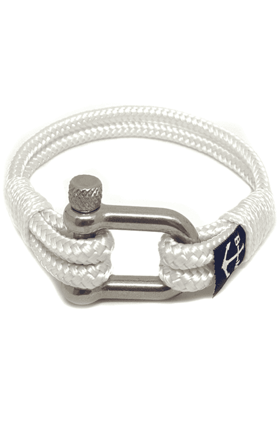 White Shackle Nautical Bracelet – White by Bran Marion