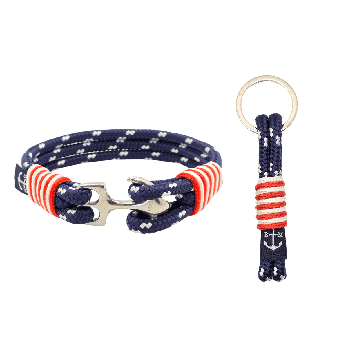 United States of America Nautical Bracelet & Keychain – Blue and Yellow by Bran Marion