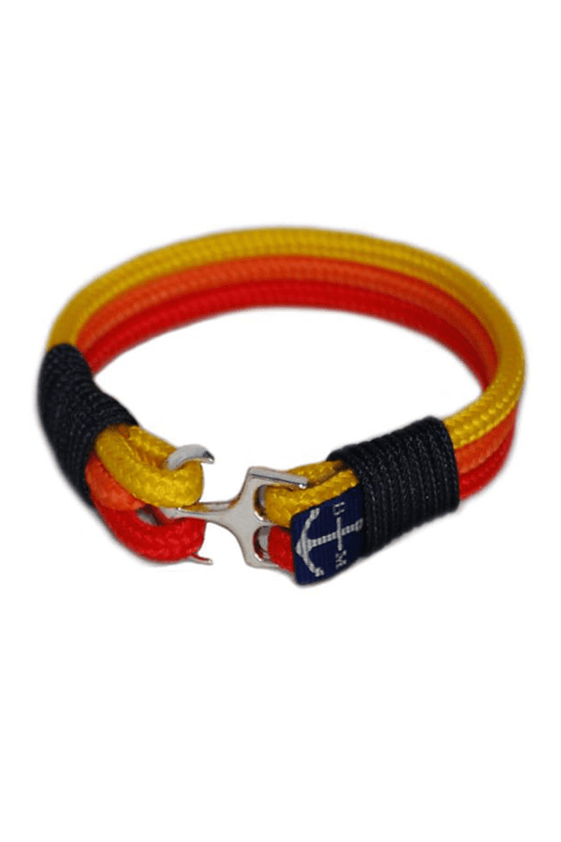 Rainbow Nautical Bracelet – Yellow / Orange / Red by Bran Marion