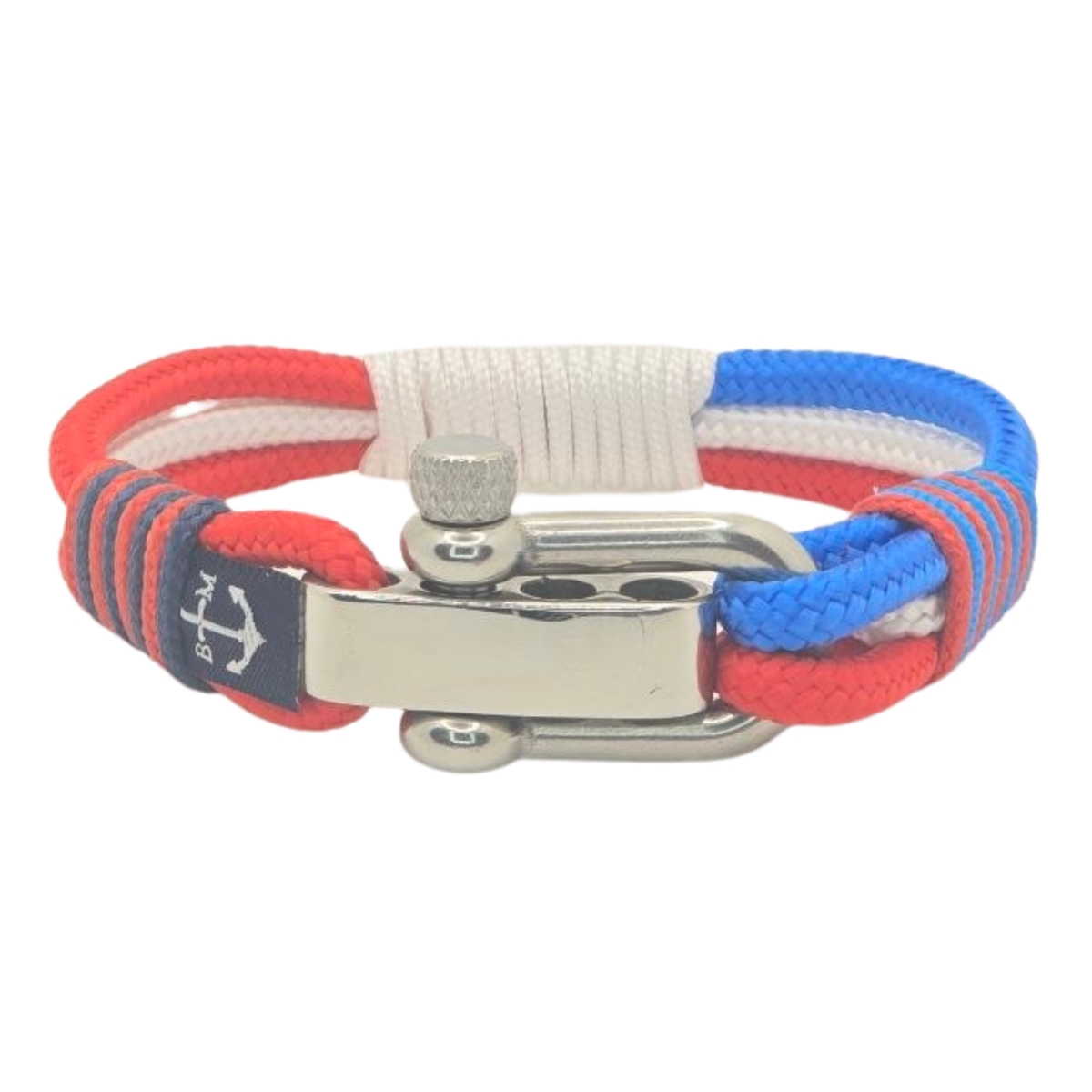 UK-France Rope Bracelet – Red/Blue by Bran Marion