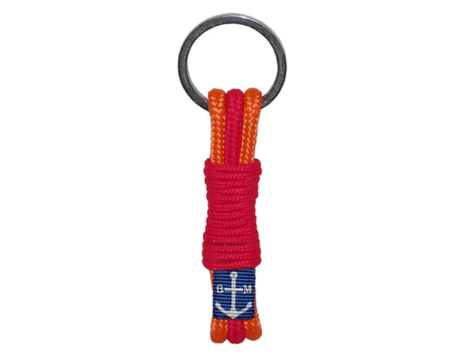 Shania Handmade Cord Keychain – Orange and Red by Bran Marion