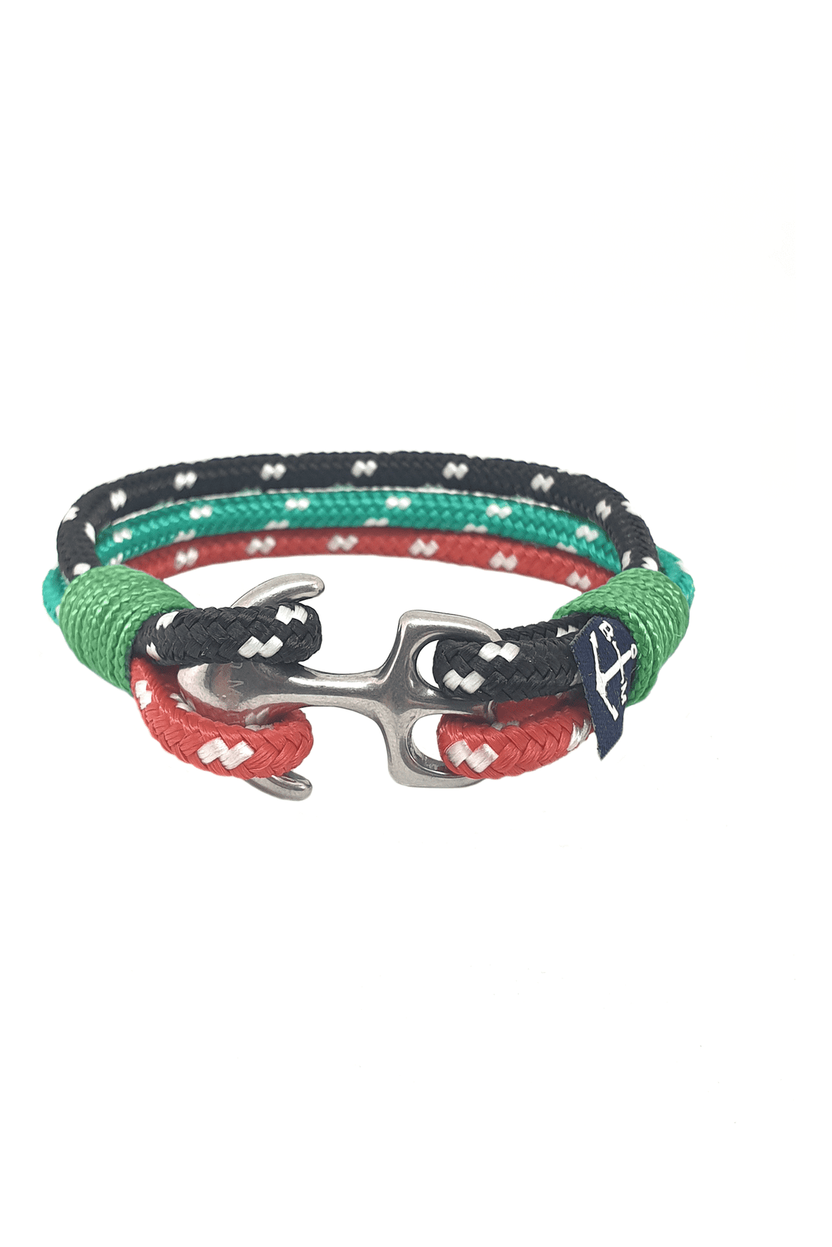 Proteus Nautical Bracelet – Green/Black/Red by Bran Marion