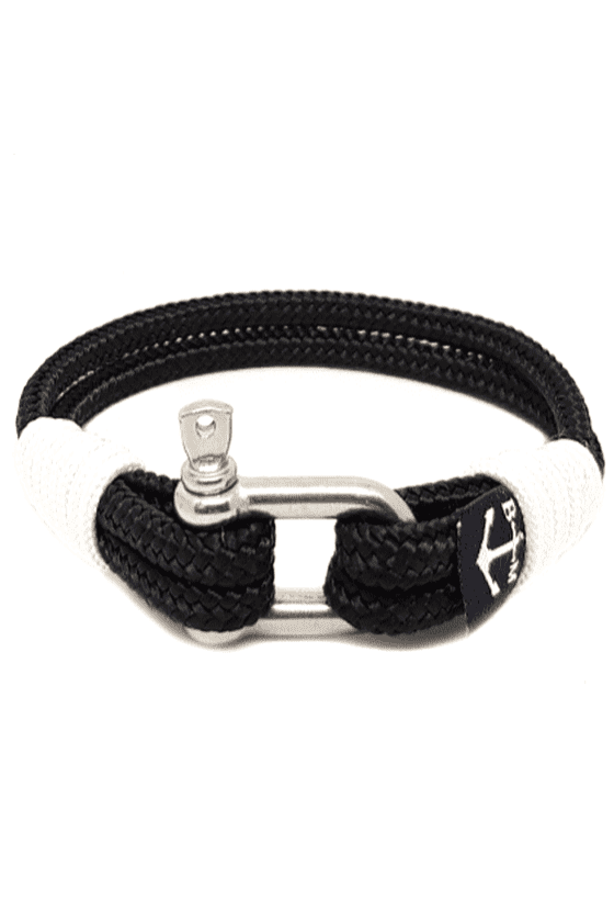 Alexander the Great Nautical Bracelet – Black/White by Bran Marion