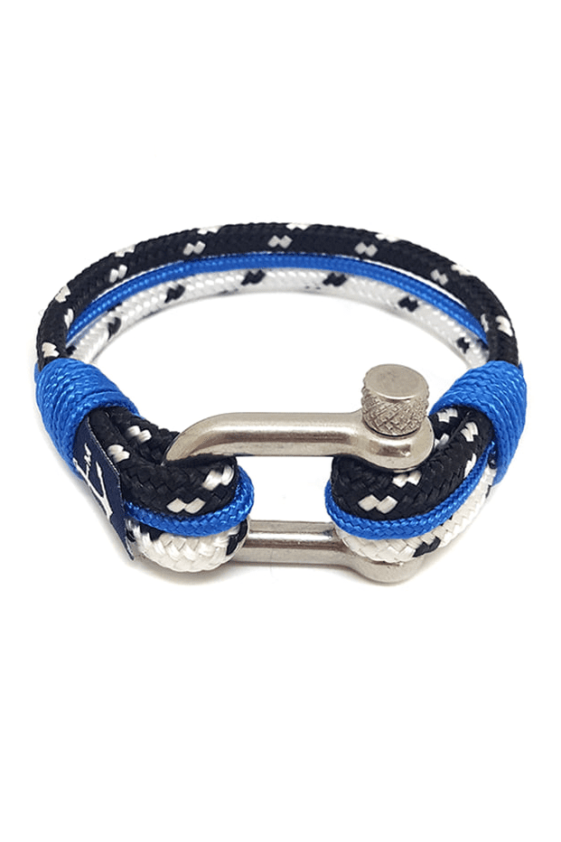 Sailor's Hook Nautical Bracelet – White/Blue/Black by Bran Marion