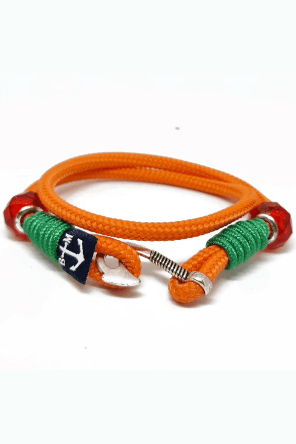 Aodhan Nautical Bracelet – Orange/Green by Bran Marion