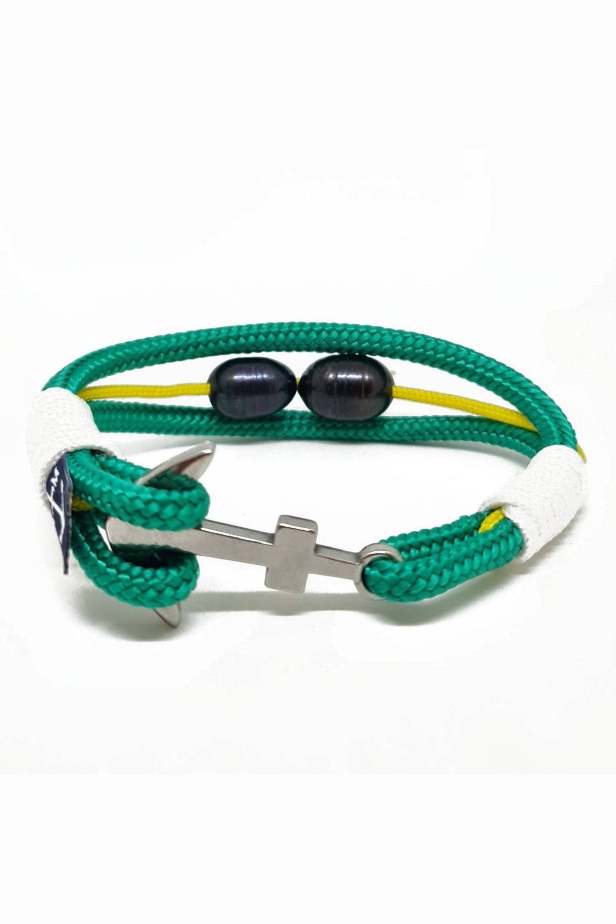 Barry Nautical Bracelet – Green/White/Yellow by Bran Marion