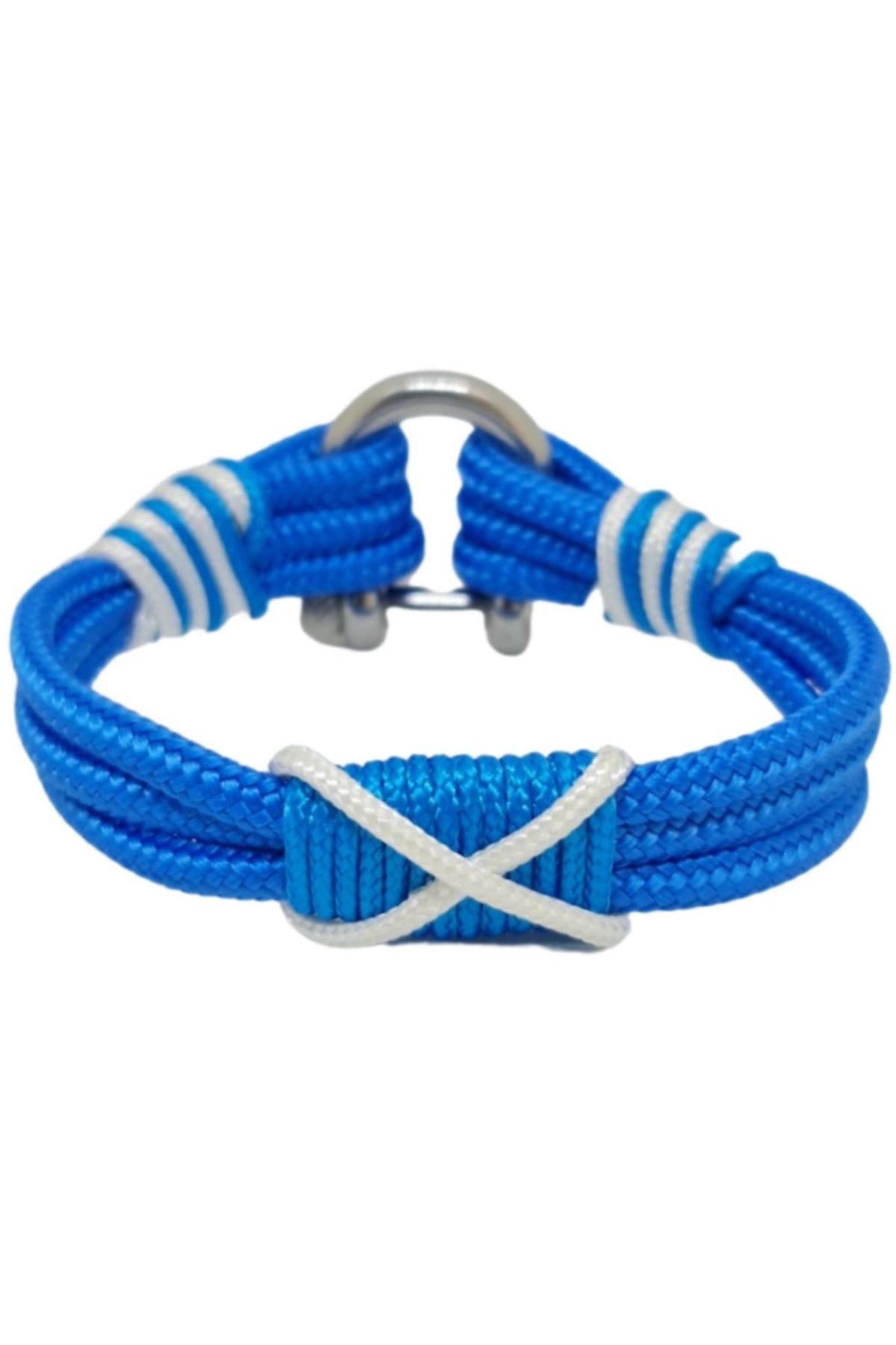 St. Andrew Cross Flag Nautical Bracelet – Blue/White by Bran Marion