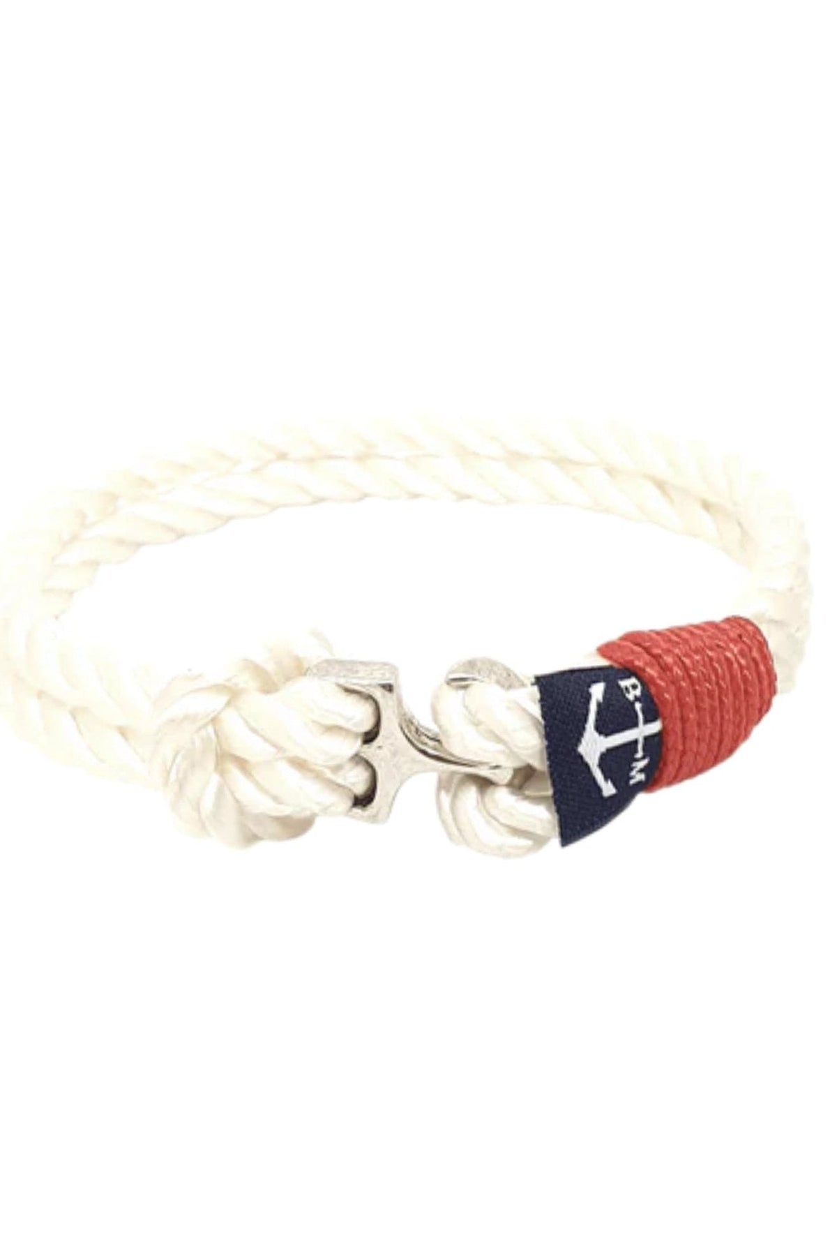 Sailors White and Red Nautical Bracelet – White by Bran Marion