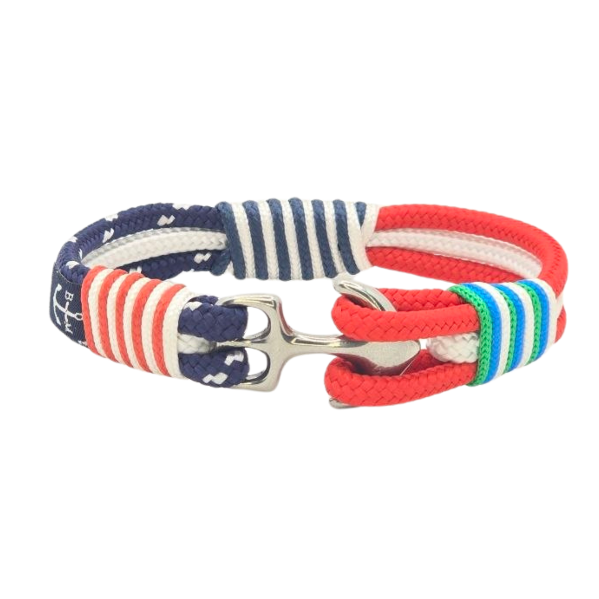 USA Bermuda Anchor Bracelet – Dark Blue/Black by Bran Marion