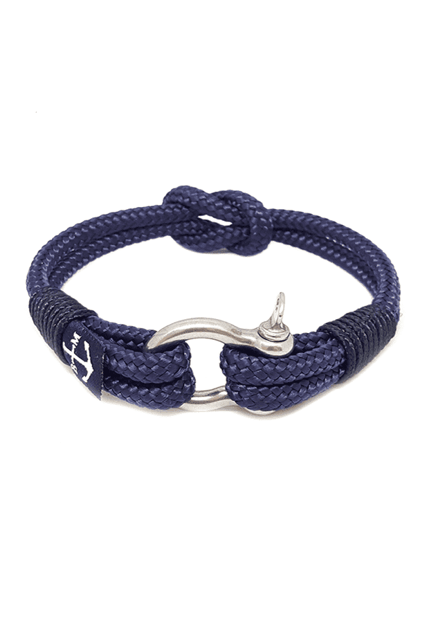Rian Nautical Bracelet – Dark Blue/Black by Bran Marion