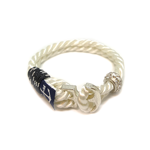 Bran Marion Crystal Beads Anchor Mens Nautical Bracelet