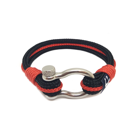 Bran Marion Black and Red Nautical Anklet