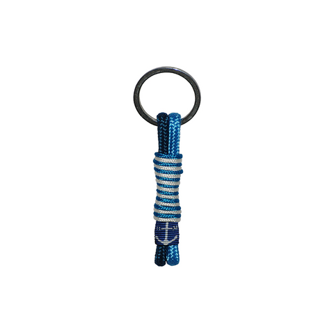 Bran Marion Dark Blue and Light Blue Handmade Cordage Keychain