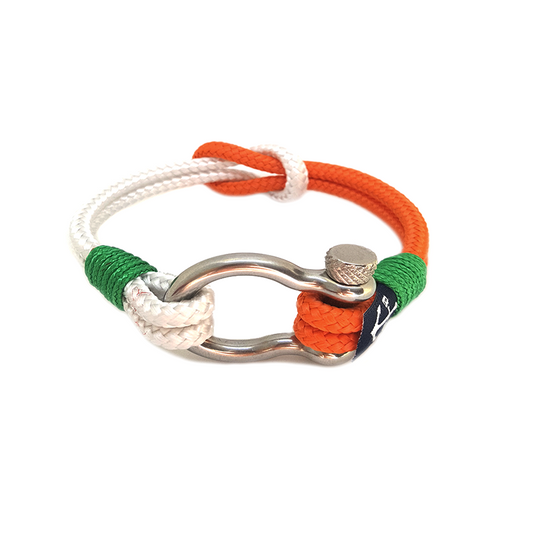 Orange and White Anklet