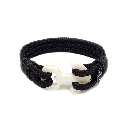 Black Wood Anchor Nautical Anklet