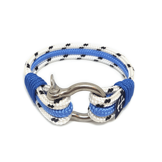 Dotted White and Blue Nautical Bracelet