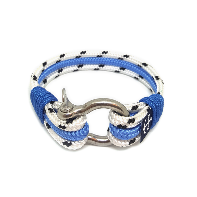 Dotted White and Blue Nautical Bracelet by Bran Marion