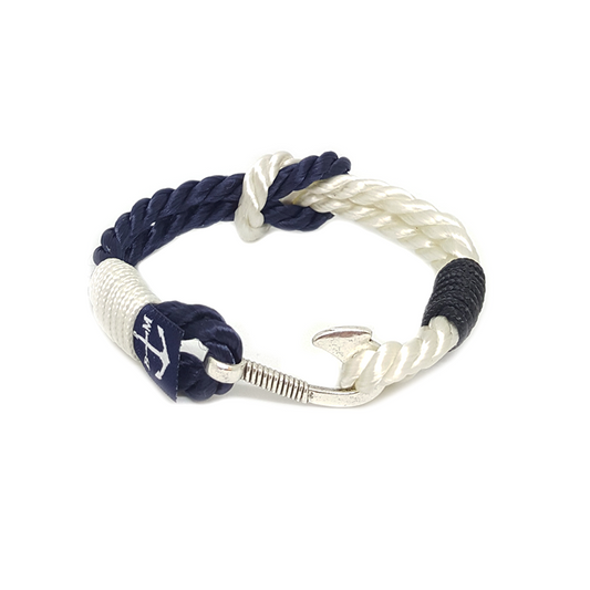 Blue and White Hook Nautical Bracelet by Bran Marion