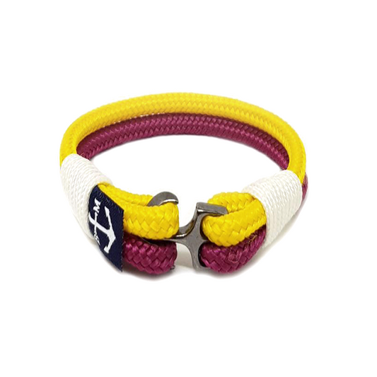 Bran Marion Yellow and Burgundy Nautical Anklet