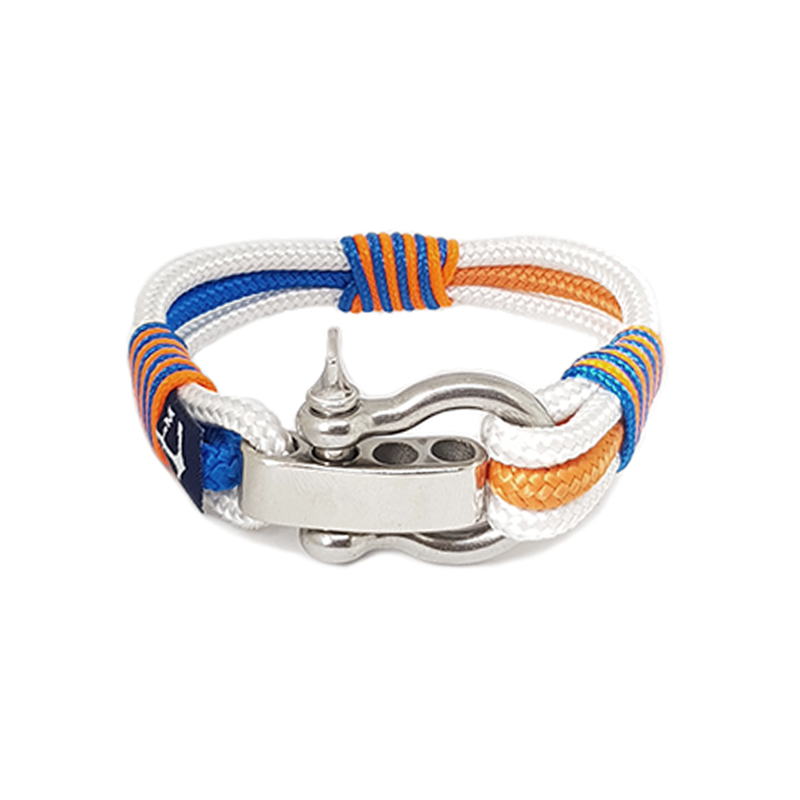 Adjustable Shackle Jolly Roger Nautical Bracelet