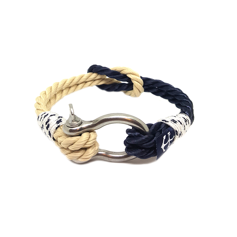 Classic Rope and Black Nautical Bracelet by Bran Marion