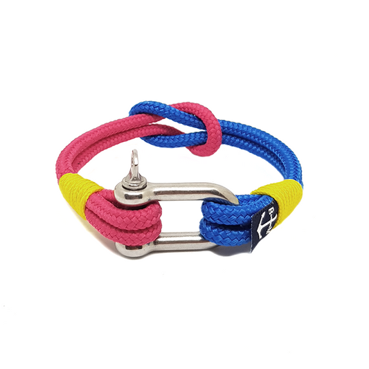 Blue & Red Shackle Nautical Bracelet
