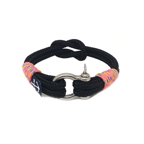 Black and Pink Nautical Anklet