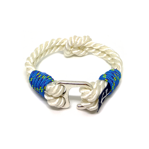 Blue and White Nautical Anklet